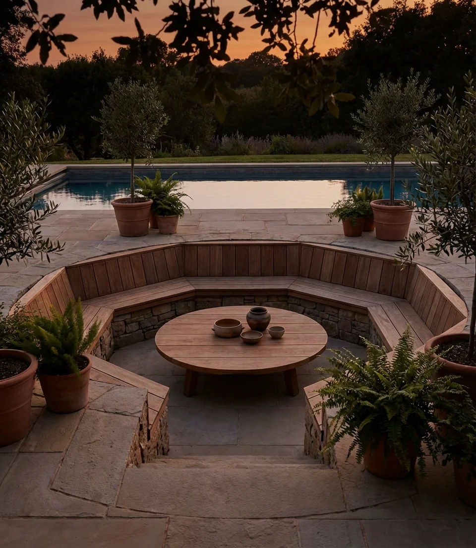 Pool with Sunken Seating Nook 2