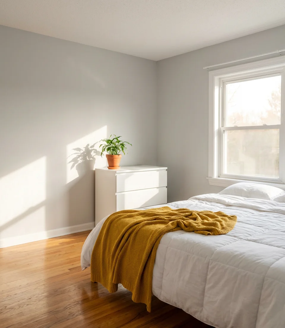 Pop of Color on a Soft Gray Canvas 2