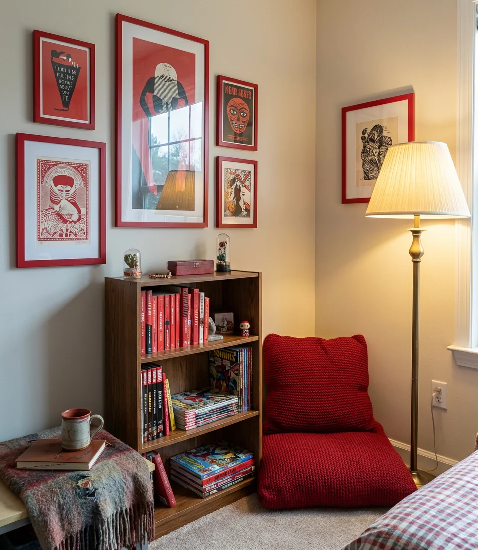 Red Ideas Aesthetic Bedroom for Teens and Young Adults 2