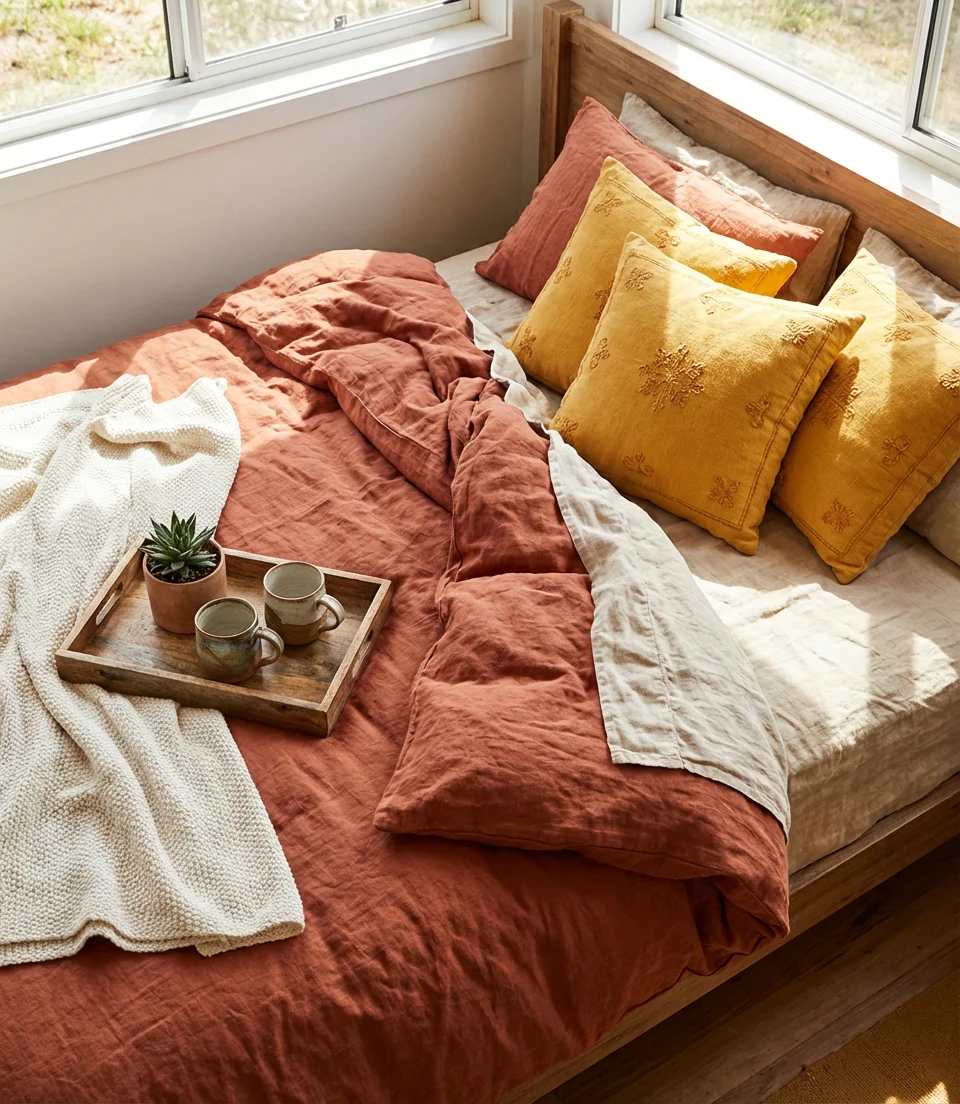 Red and Yellow Bohemian Bedroom 2