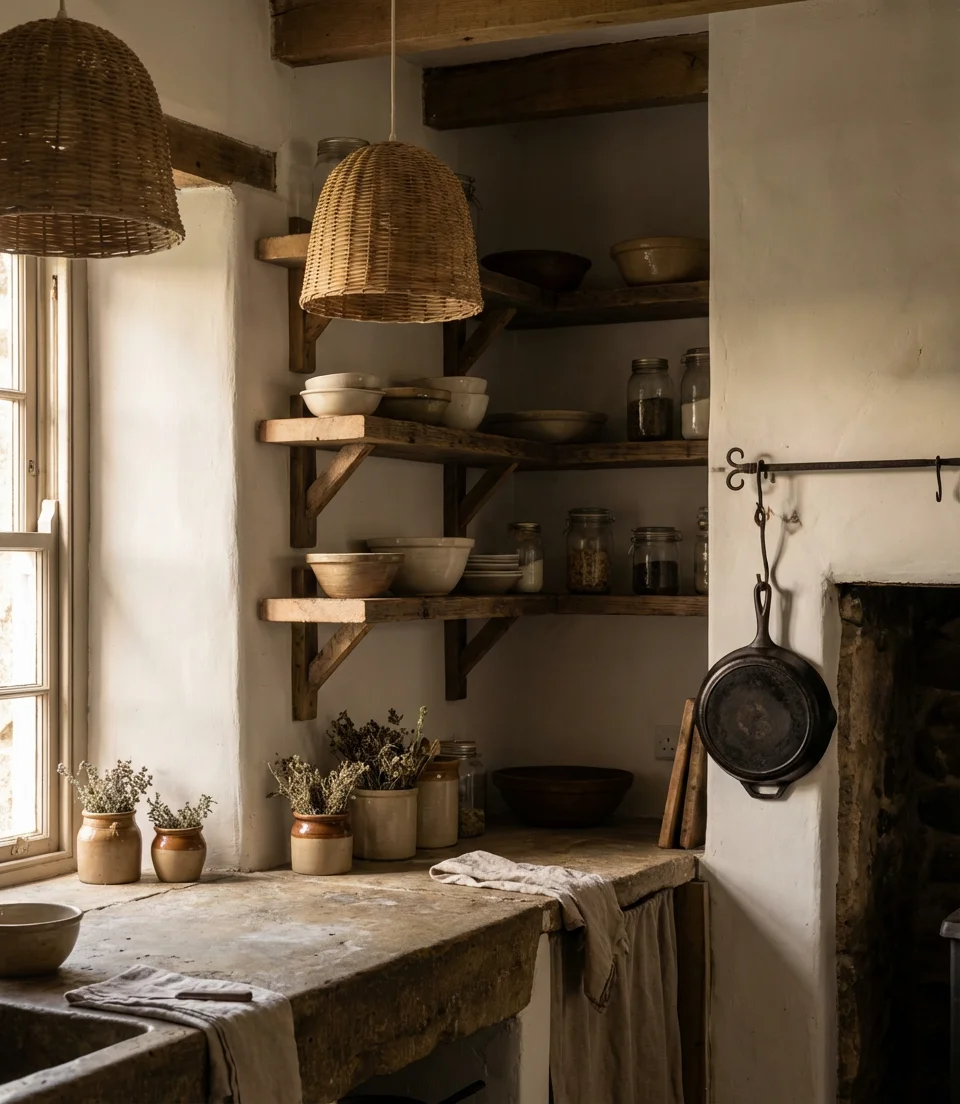 Rustic Kitchen Makeover With Wood Details 1