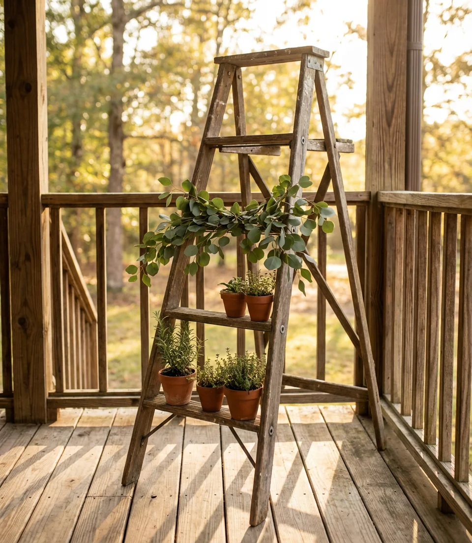 Rustic Ladder Display for Vertical Interest 2