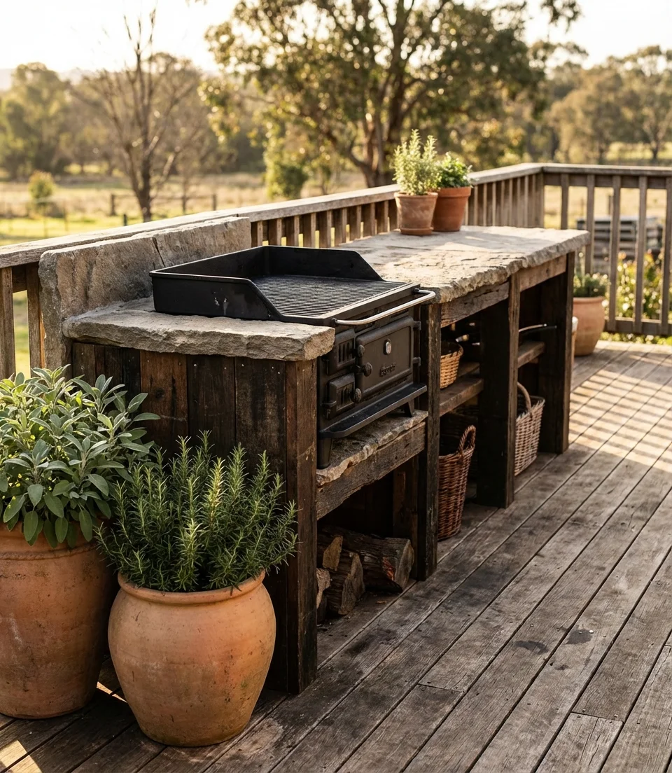 Rustic Outdoor Patio Kitchen 1