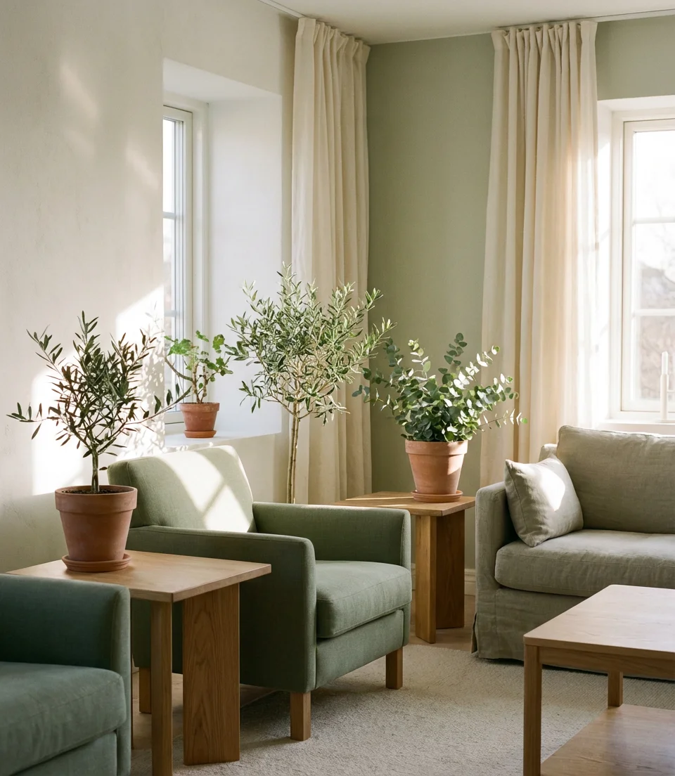 Sage and Warm White for a Serene Retreat 1