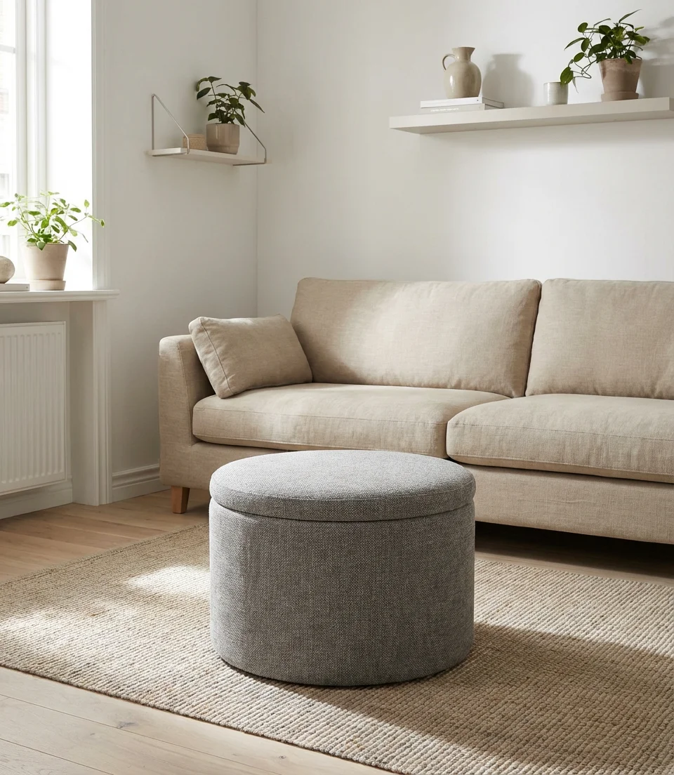 Sleek Storage Ottoman for Hidden Organization 1