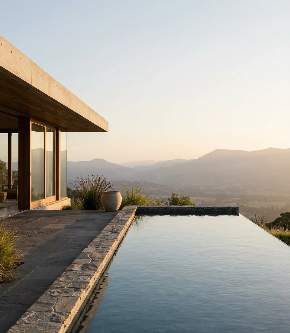 Sloped Yard Infinity Edge Pools 1