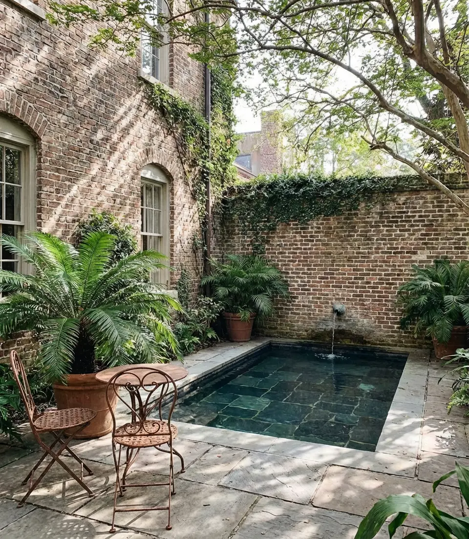 Small Inground Courtyard Pools 1