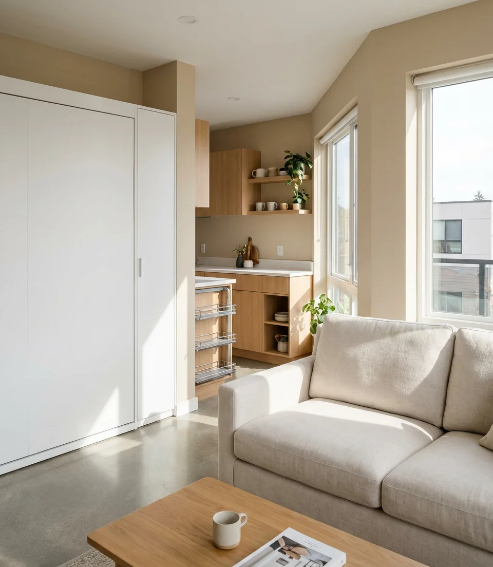 Small Interior Design Modern with Multifunctional Furniture 2