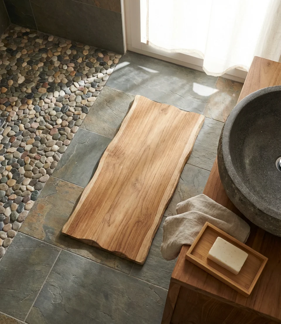Spa-Inspired Bathroom with Natural Materials 2