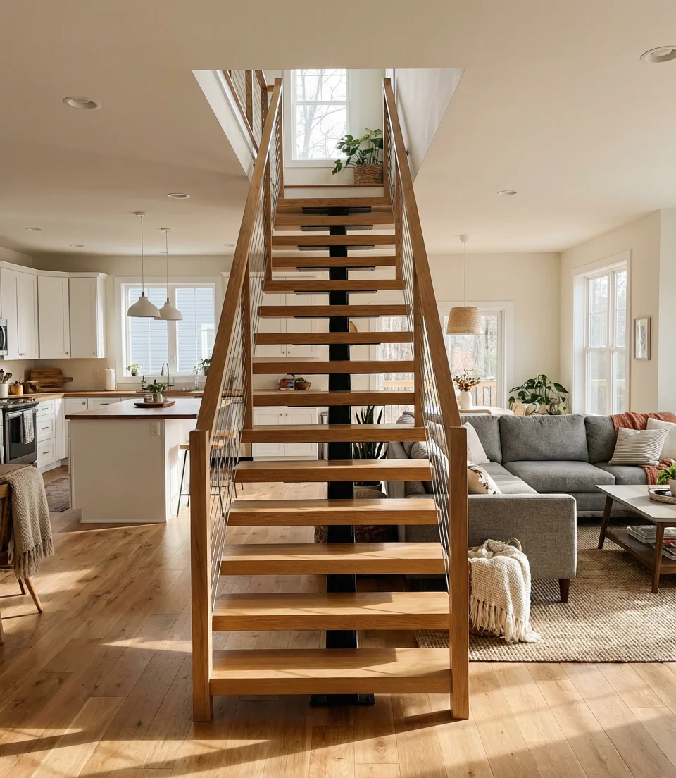 Stairs in the Middle of the Open Plan 1