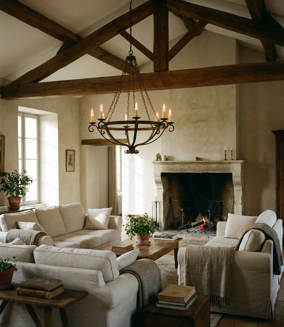 Statement Chandelier Over Seating Area 1
