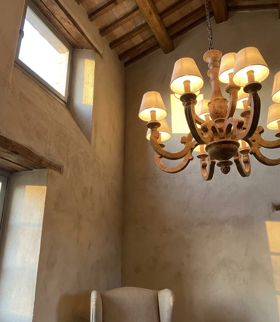 Statement Chandelier Over Seating Area 2