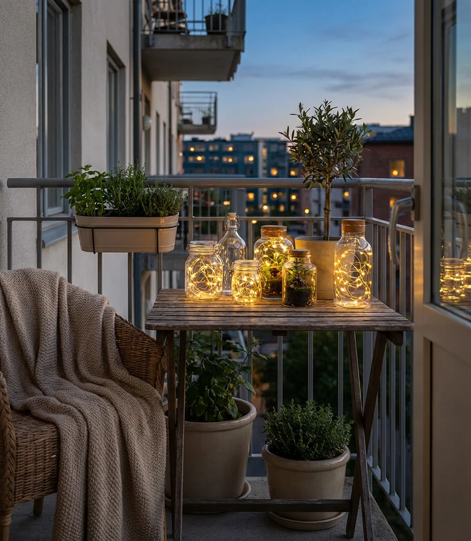 String Lights in Glass Jars 2