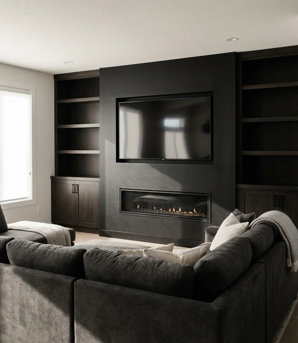 TV and Fireplace Combo Wall 1