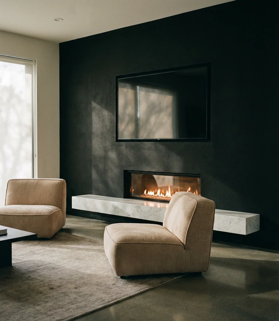 TV and Fireplace Combo Wall 2