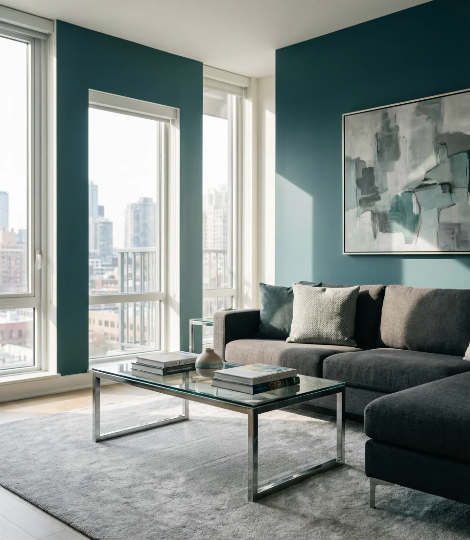 Teal and Gray Contemporary Design 1