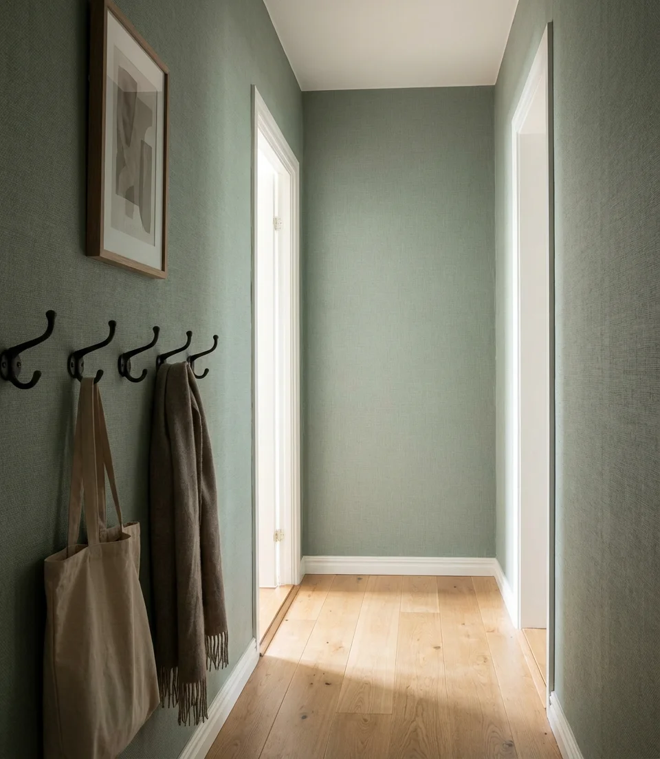 Textured Wallpaper in an Apartment Hallway 2