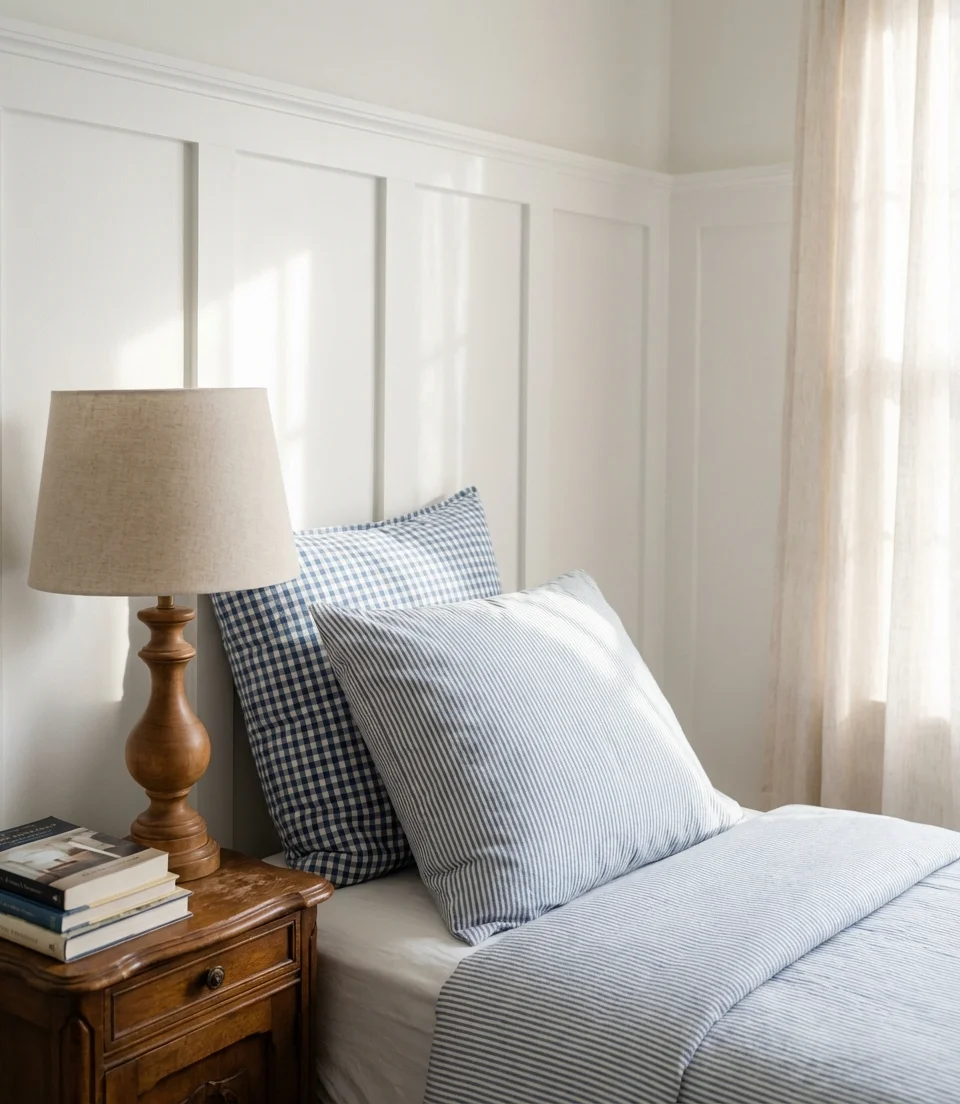 Timeless Classic Blue and White Bedroom 2
