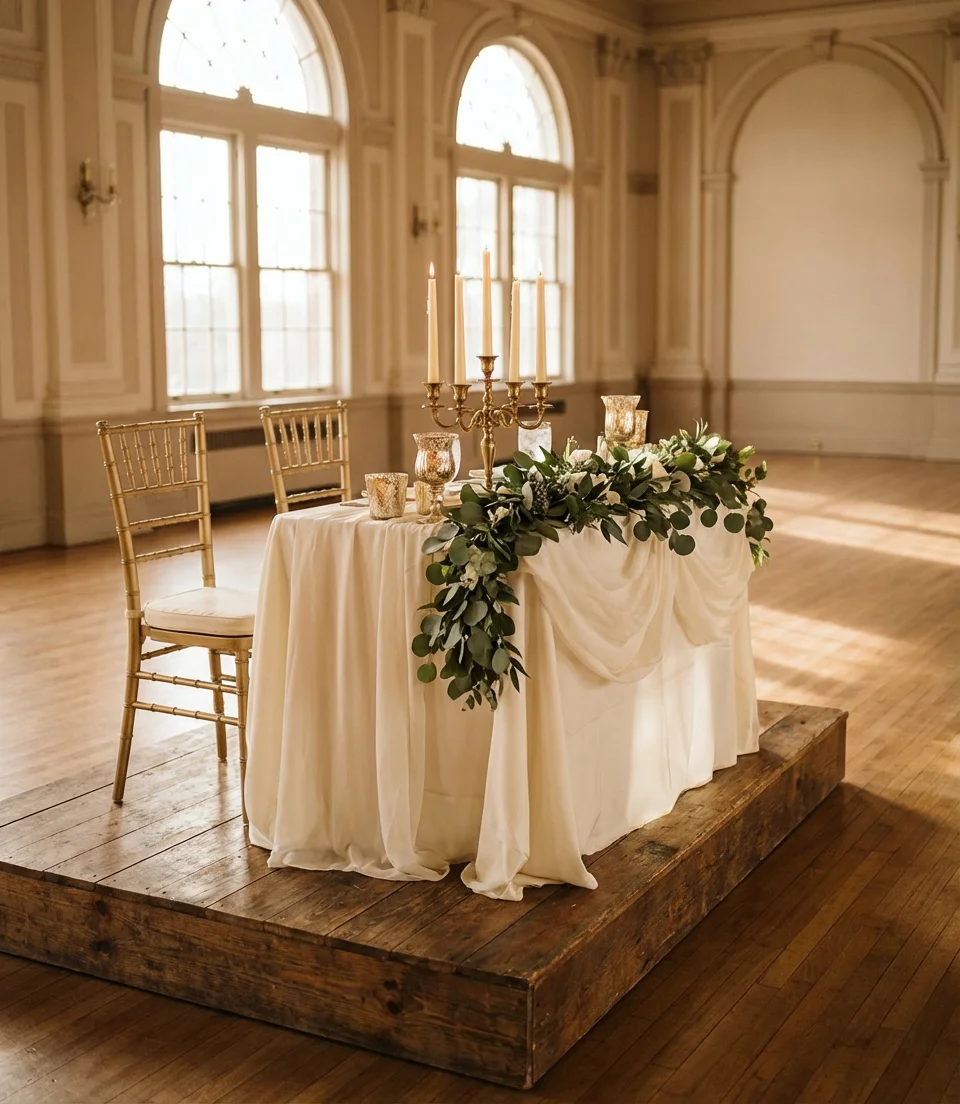 Traditional Sweetheart Table Elevation 1
