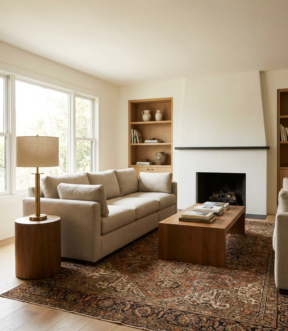 Transitional Living Room with Classic-and-Modern-Mix 2