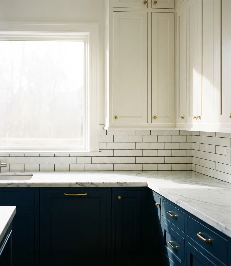 Two-Tone Cabinet Color Combos for Visual Drama 1