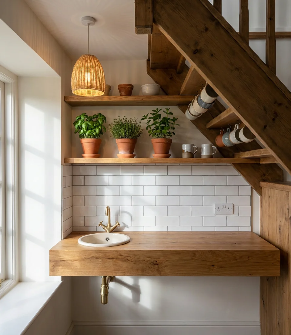 Under-Stairs Kitchen Nook 1