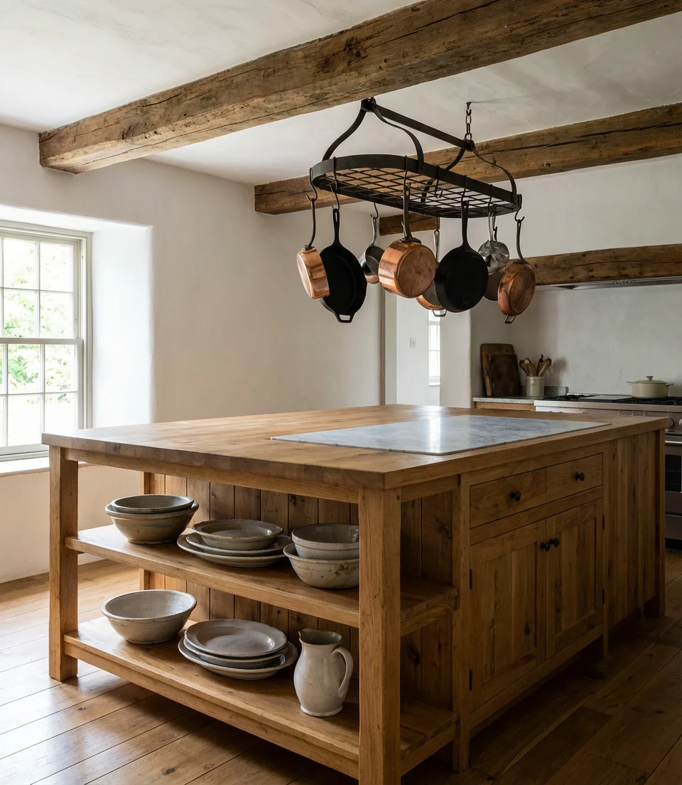 Vintage-Inspired Farmhouse Kitchen Island 2