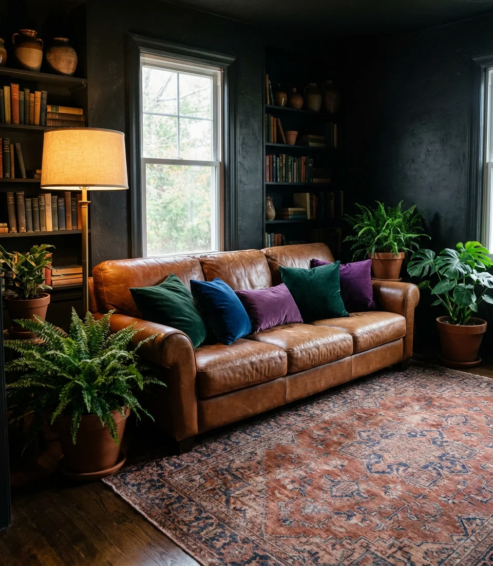 Vintage Leather Sofa as Anchor Piece 1