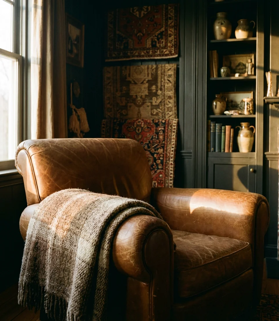 Vintage Leather Sofa as Anchor Piece 2