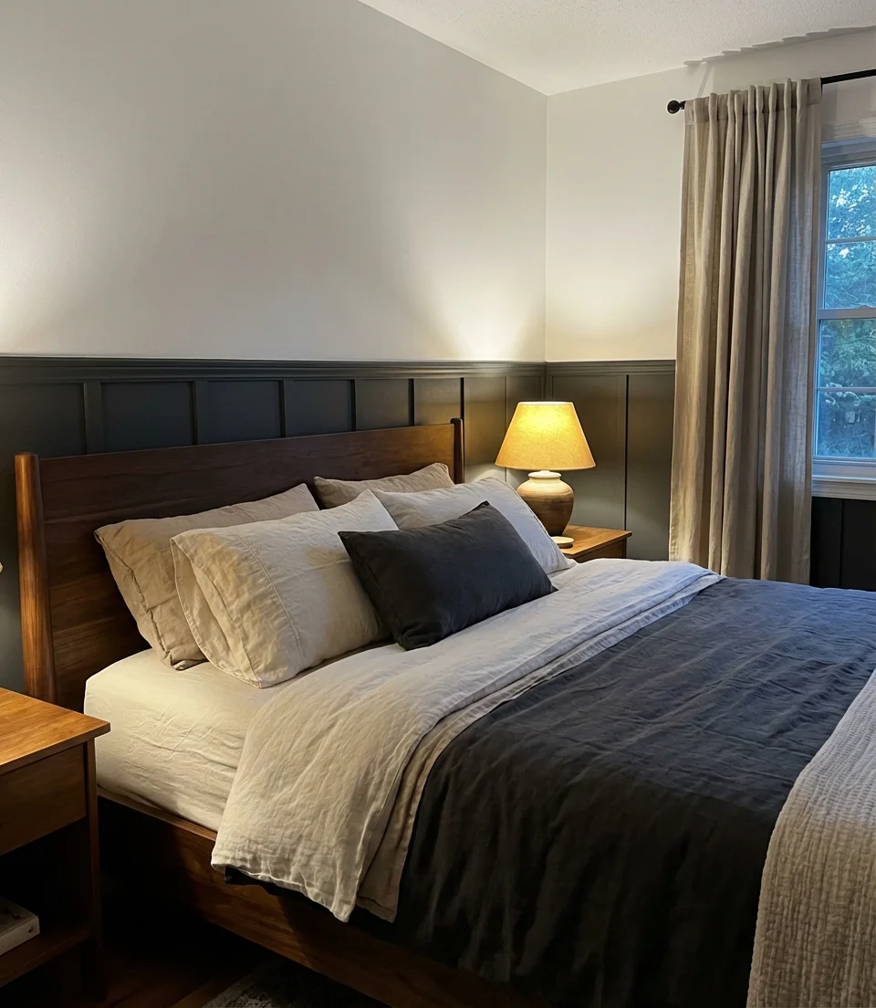 Wainscoting Painted in Iron Ore Gray 1