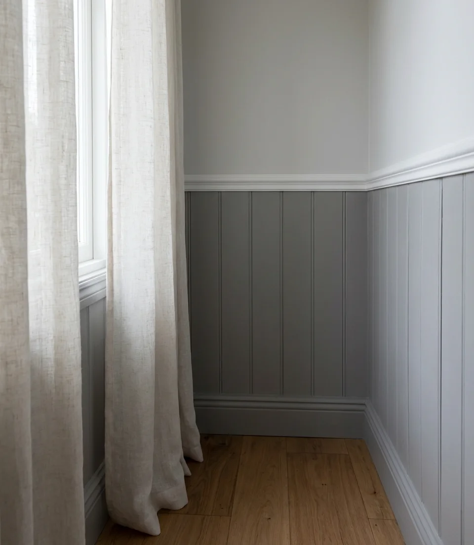 Wainscoting Painted in Iron Ore Gray 2