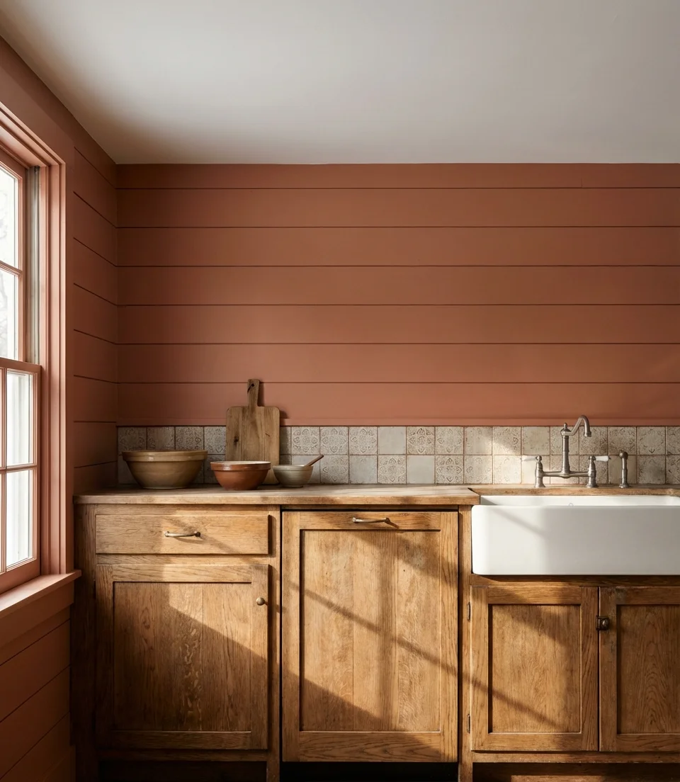 Wall Color Ideas That Transform Oak Cabinets 2