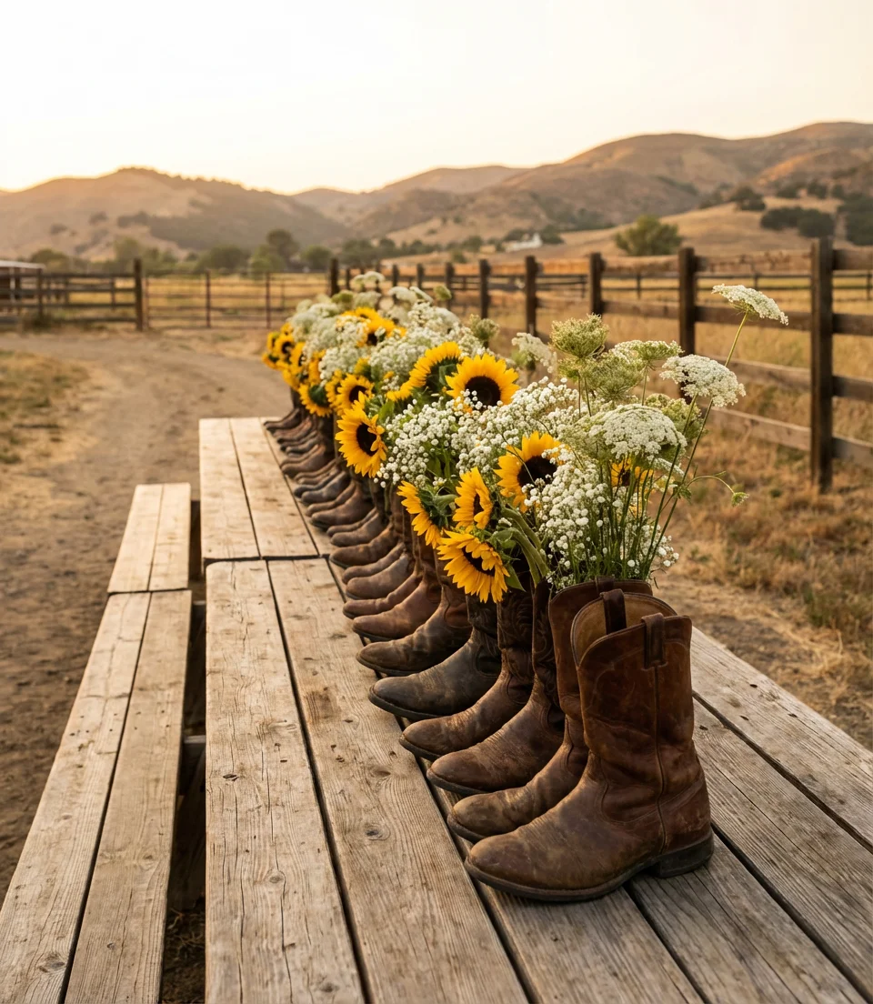 Western Boot Vase Collection 2