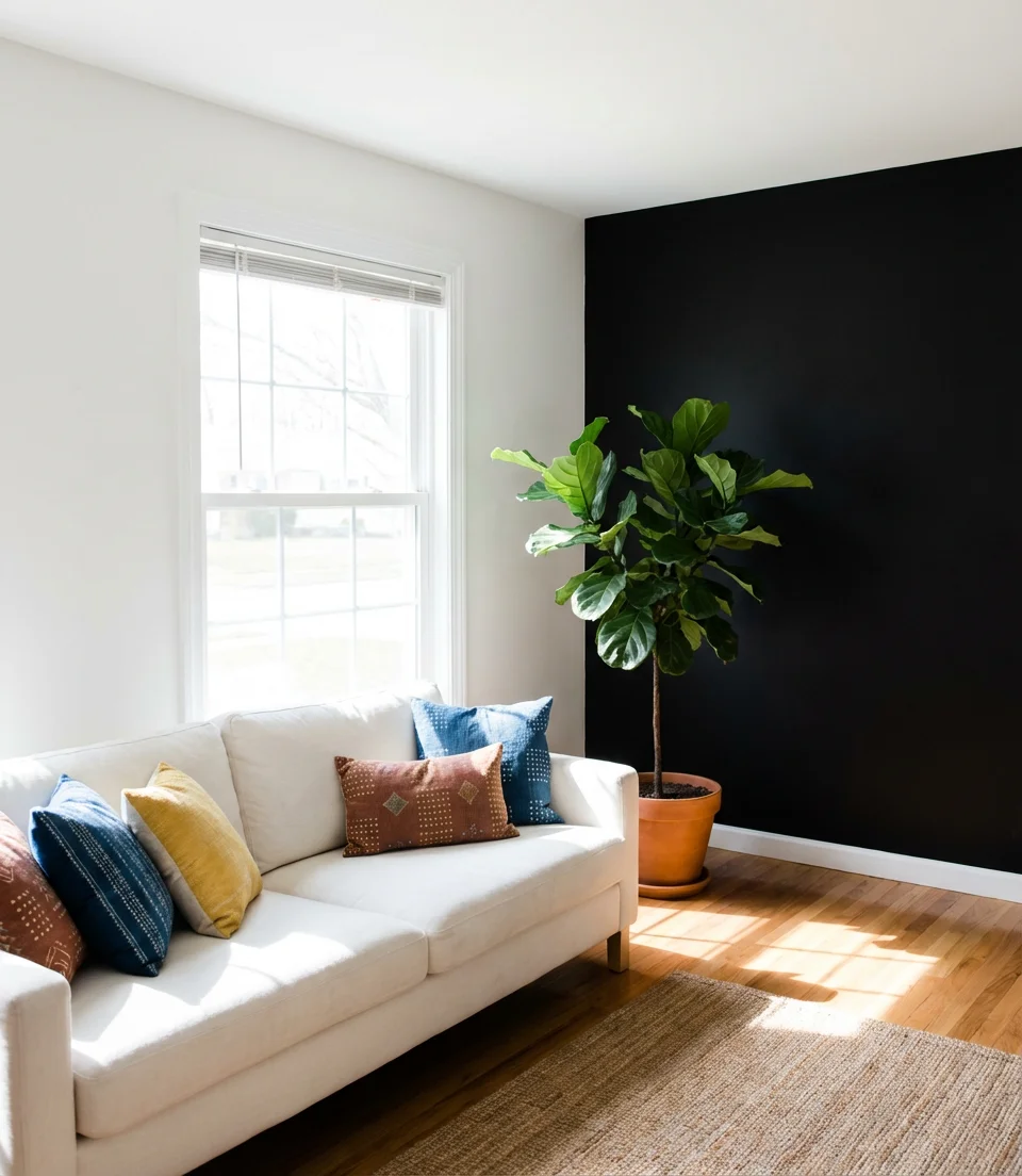 White Walls with Dramatic Black Punch 1