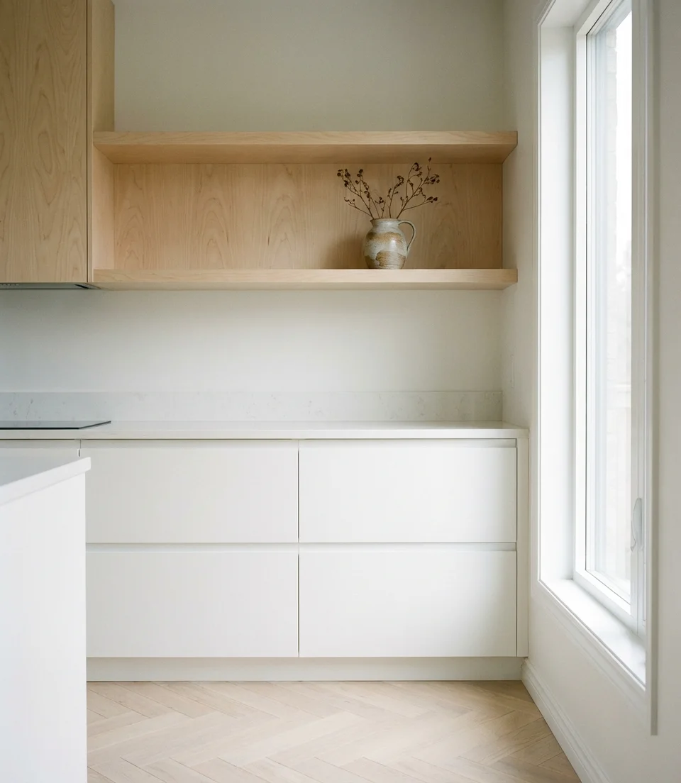 White and Wood Scandi-Inspired Kitchen 1