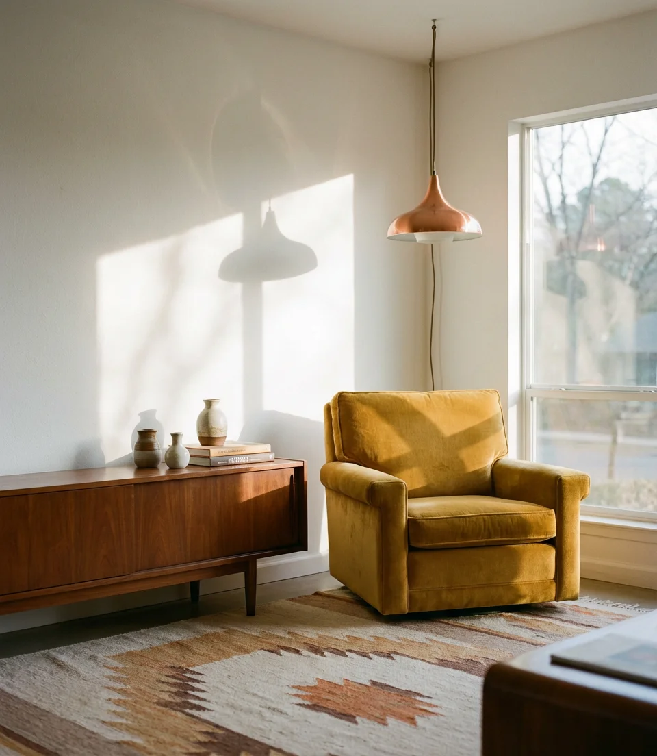 Yellow Mustard and Brown Retro Revival 1