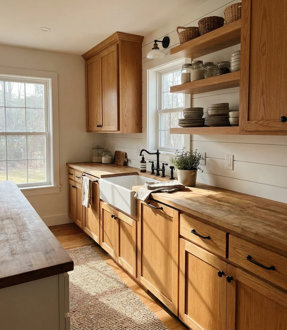 Yellow Oak Tones with a Modern Farmhouse Twist 1