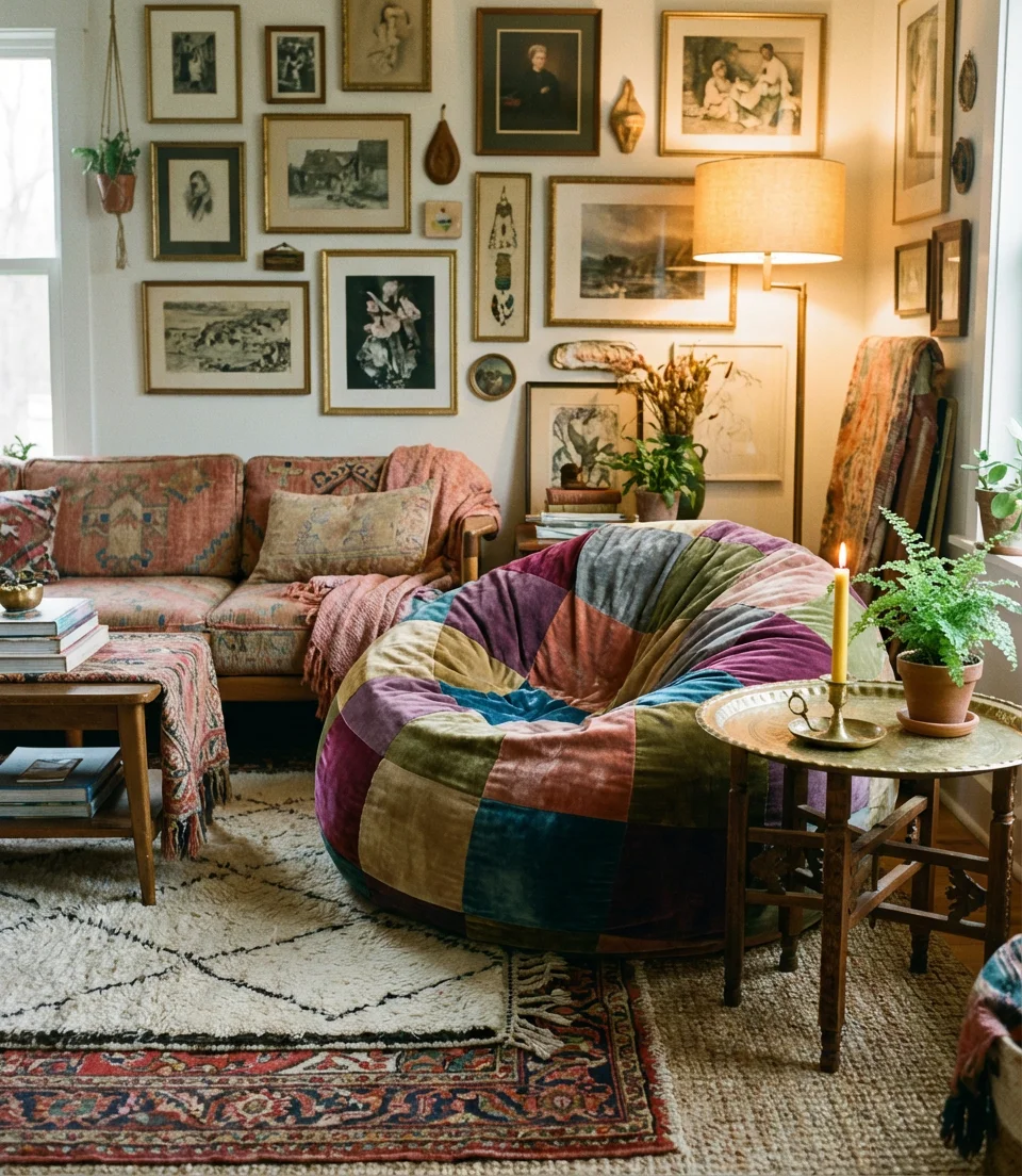 Aesthetic Living Room Bean Bag Chair Arrangement Ideas 1