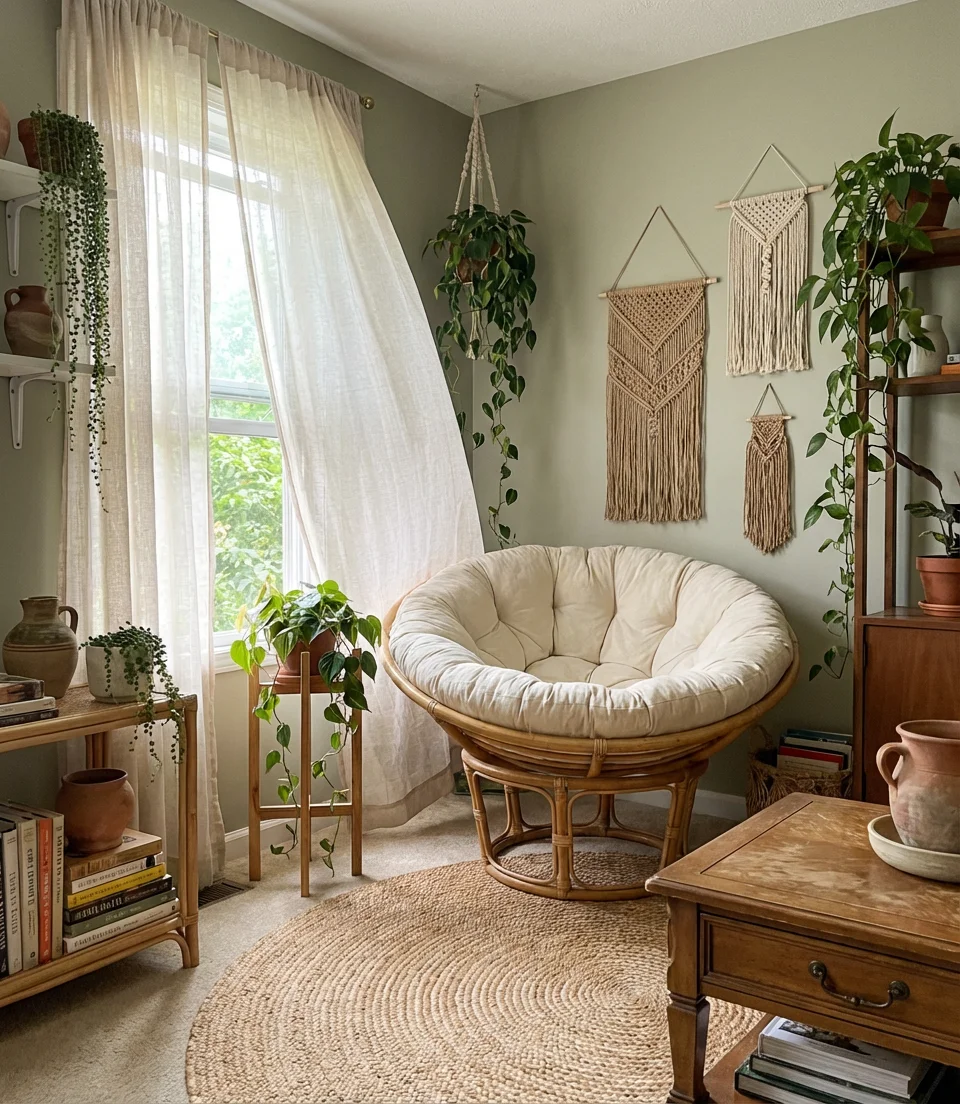 Aesthetic Living Room with Woven Textures 1