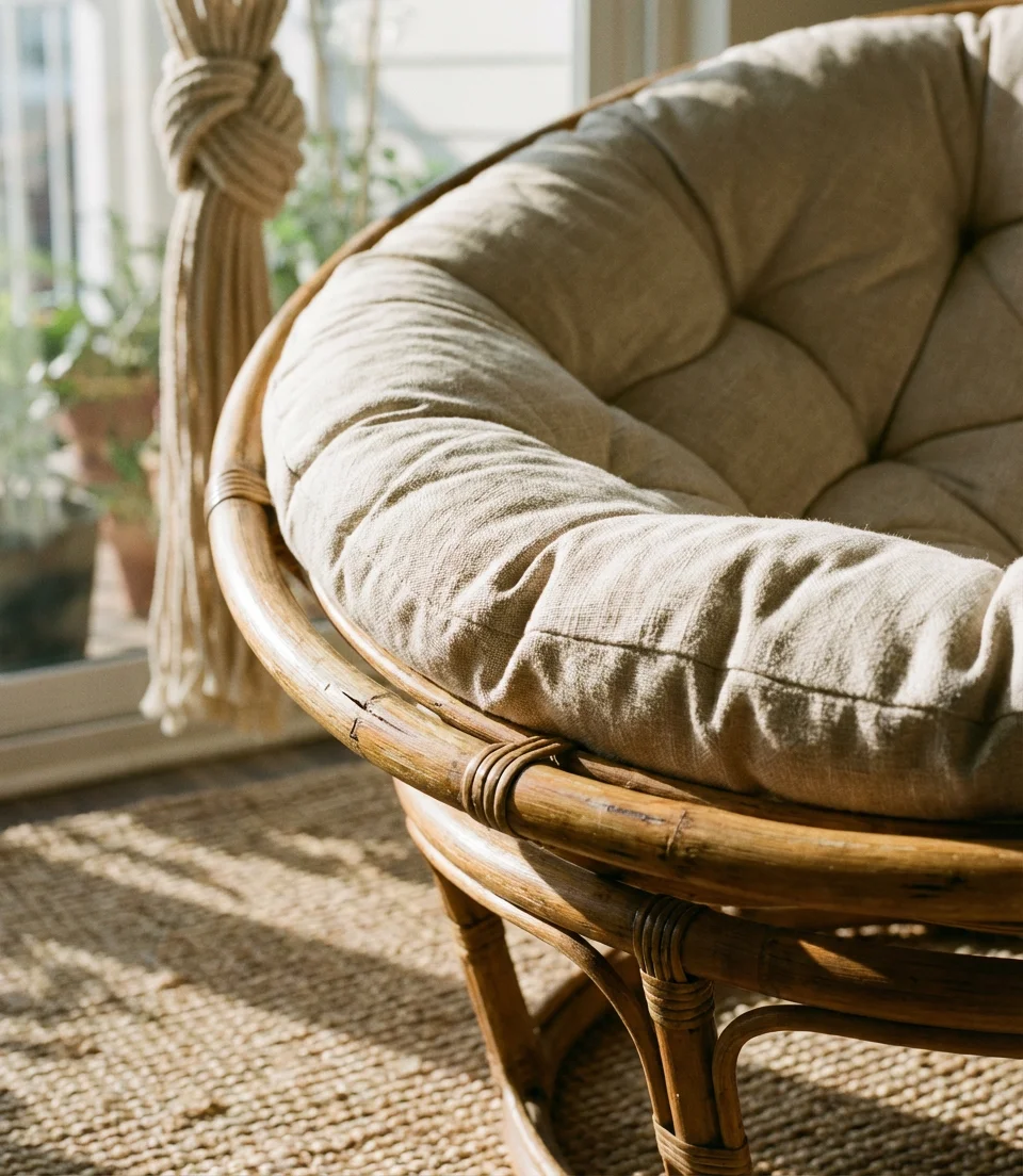 Aesthetic Living Room with Woven Textures 2