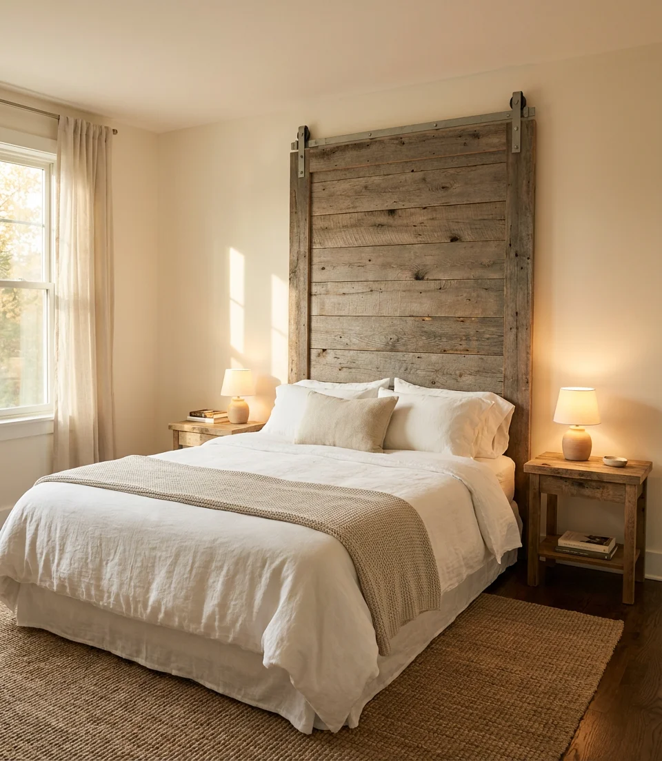 Barn Door as a Decorative Headboard Wall Feature 2