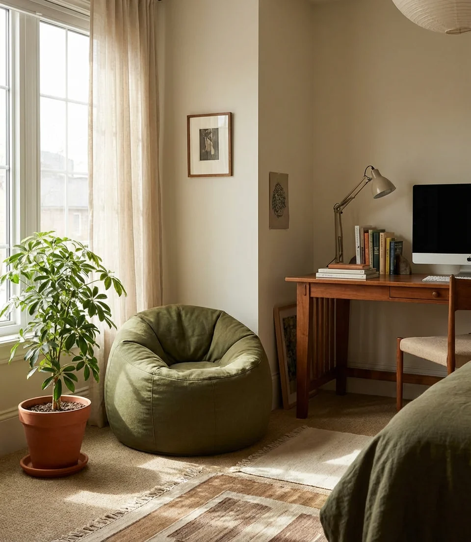 Bean Bag Chair in a Home Office for Productive Breaks 1