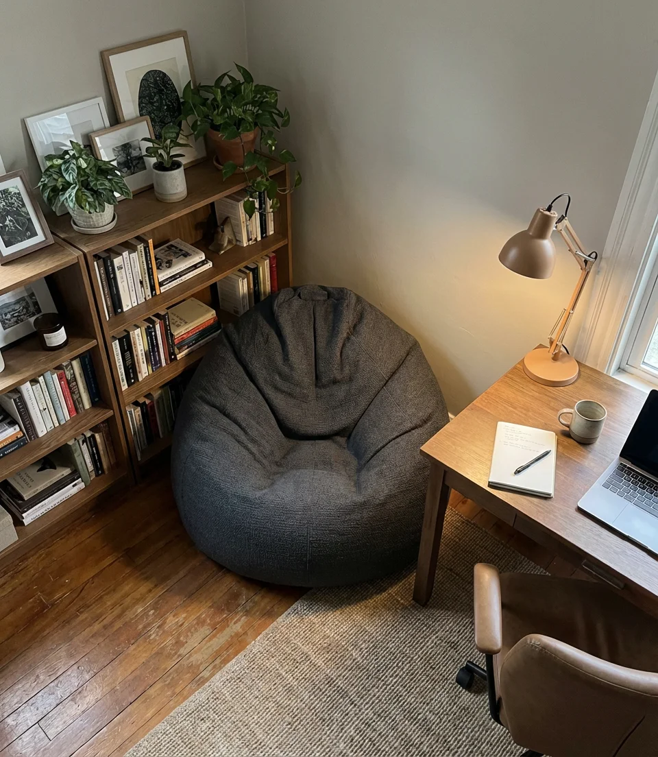 Bean Bag Chair in a Home Office for Productive Breaks 2