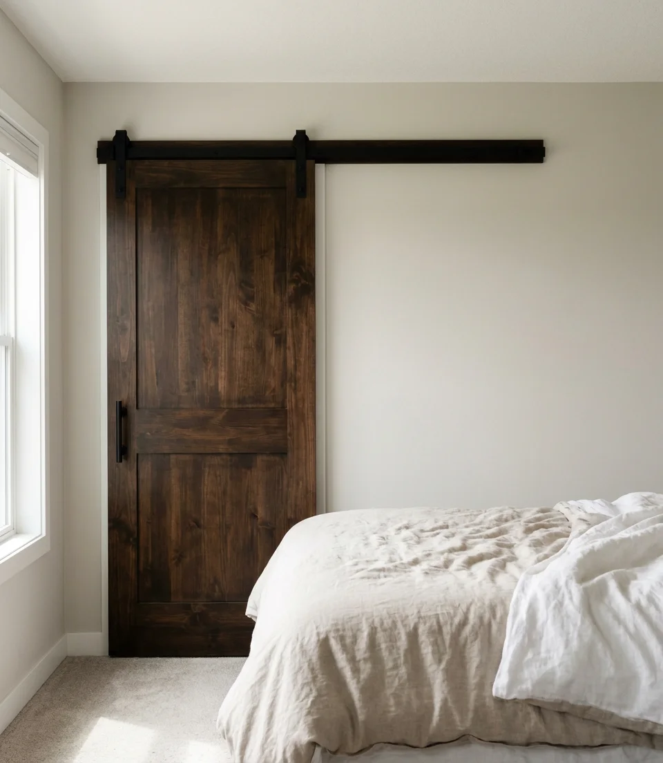 Bedroom Barn Door in a Master Suite 1