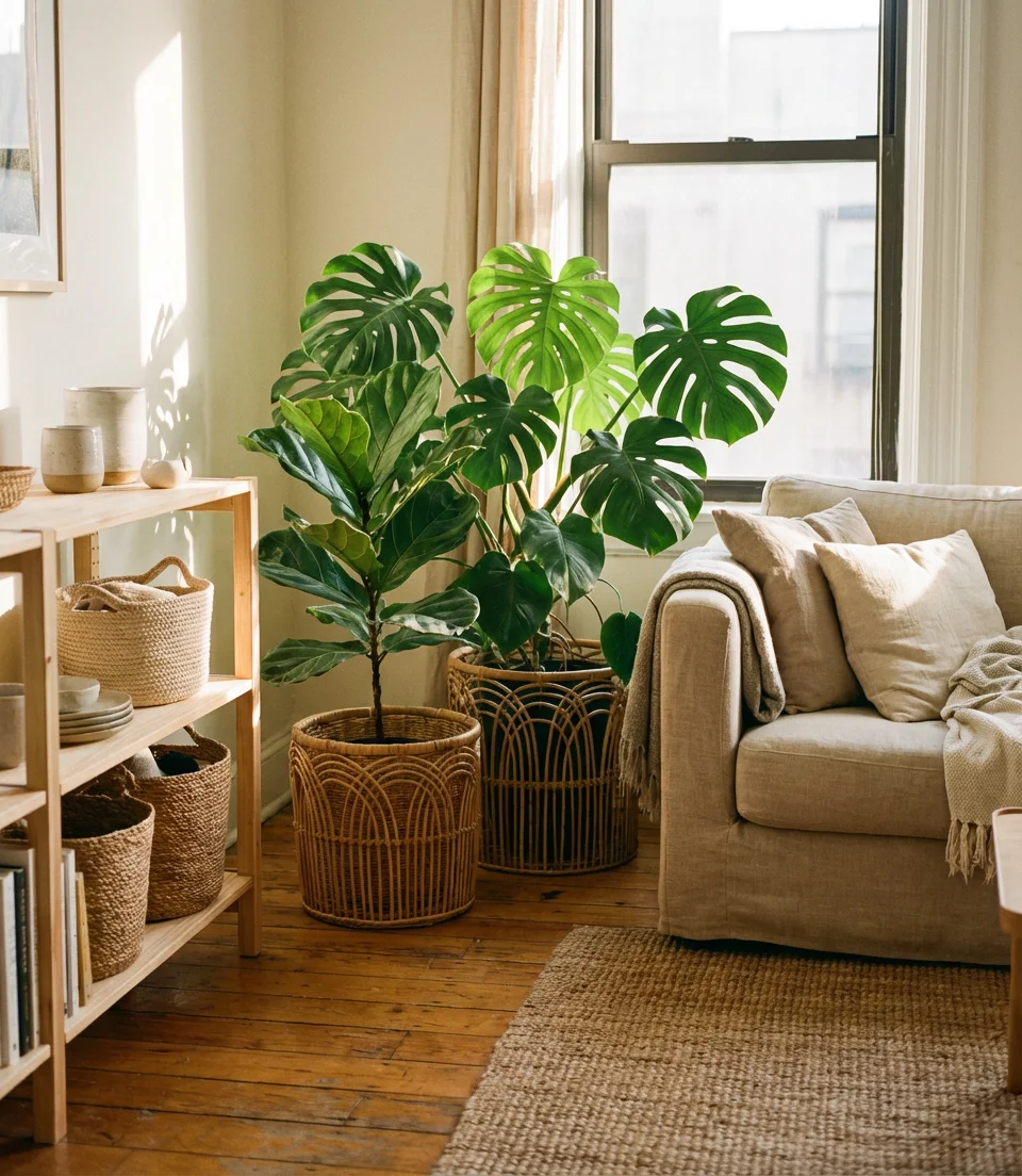 Biophilic Design with Indoor Plants and Natural Materials 1