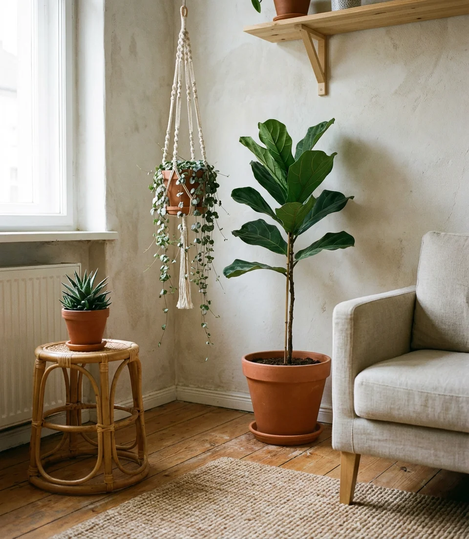 Biophilic Design with Indoor Plants and Natural Materials 2