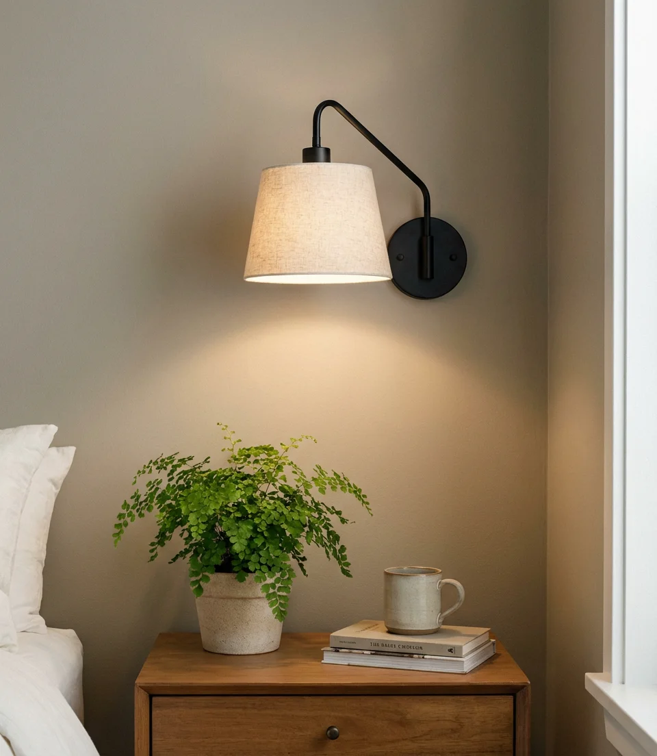 Black Fixture Bedroom Lighting for Contrast and Drama 2