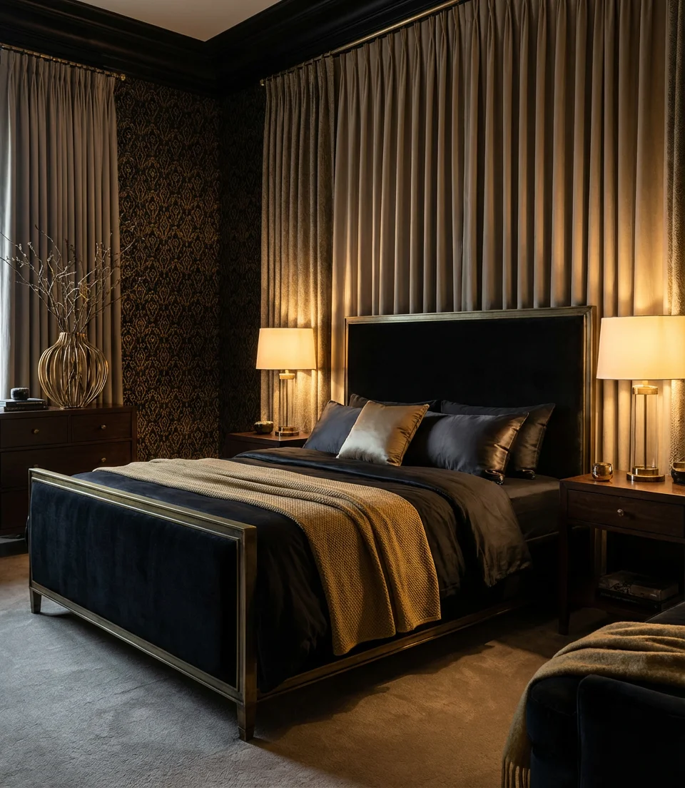Black and Gold Luxury Bedroom 2