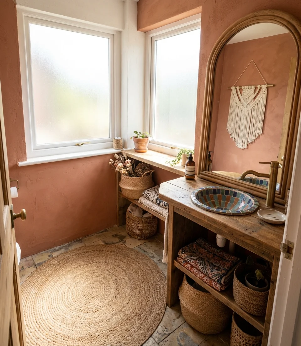 Boho Eclectic Powder Room 1