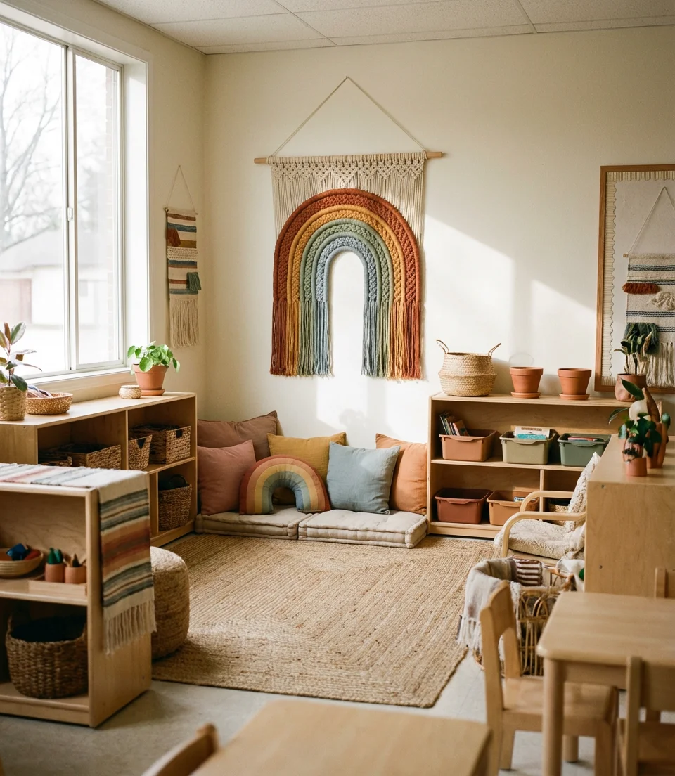 Boho Rainbow Color Scheme for a Joyful Classroom 1